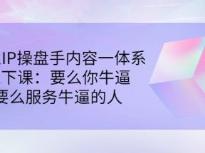 商业IP操盘手内容一体系线下课：要么你牛逼，要么服务牛逼的人