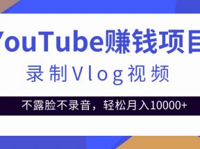 录制Vlog视频发布到Youtube，不露脸不录音，轻松月入10000+【视频教程】