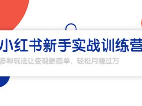 龟课·小红书新手实战训练营：多种变现玩法，轻松玩转小红书月赚过万