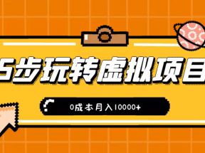 新手小白只需5步，即可玩转虚拟项目，0成本月入10000+【视频教程】