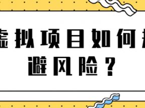 虚拟项目如何规避风险？月入上万店铺这么操作！【视频教程】