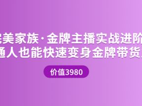 金牌主播实战进阶营 普通人也能快速变身金牌带货主播 (价值3980元)