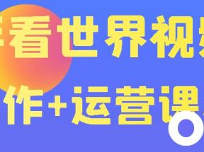 快手某主播199元的看世界视频号制作+运营课程+快速涨粉变现