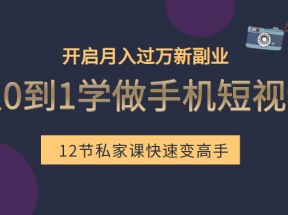 从0到1学做手机短视频：小白快速变高手，开启月入过万新副业 