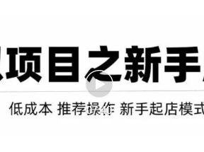 虚拟项目快速起店模式，0成本打造月入几万虚拟店铺