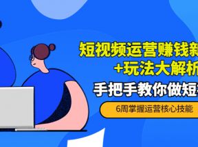 短视频运营赚钱新思路+玩法大解析：手把手教你做短视频【PETER最新更新中】