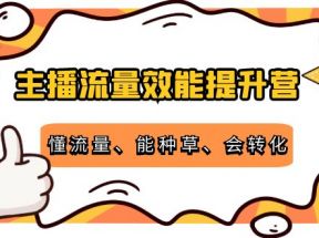 主播流量效能提升营：懂流量、能种草、会转化，清晰明确方法规