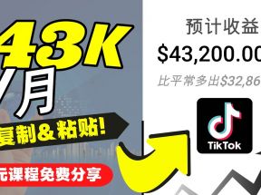 2022抖音国际版Tiktok赚钱项目：每天上传一个视频就轻松月入$43200