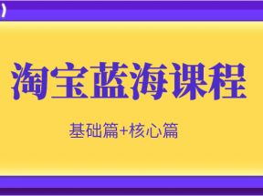 淘宝蓝海暴利产品实操项目，单店利润几千几万（基础篇+核心操作篇）