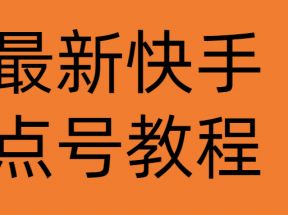 最新快手点号教程，成功率高达百分之80（仅揭秘）