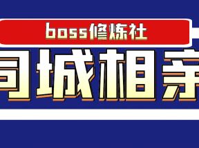 boss修炼社·同城相亲项目 两年赚了两百多万，这个项目依然很赚钱