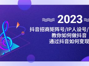 抖音/招商/矩阵号＋IP人设/号+变现/收徒，教你如何做抖音，通过抖音赚钱