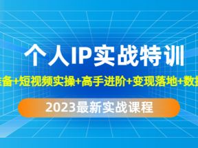 2023个人IP实战特训：基础准备+短视频实操+高手进阶+变现落地+数据+电商