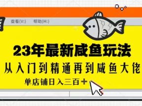 最新闲鱼实战课，从入门到精通再到闲鱼大佬，单号日入300+