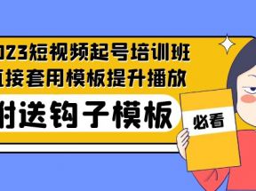 最新短视频起号培训班：直接套用模板提升播放，附送钩子模板-31节课