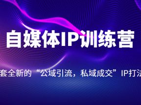 自媒体IP训练营【14期】，一套全新的“公域引流，私域成交”IP打法