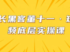 增长黑客董十一·短视频底层实操课