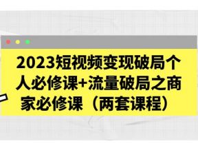 短视频变现破局个人必修课+流量破局之商家必修课（两套课程）