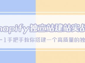 Shopify独立站/建站实战课，从0-1手把手教你搭建一个高质量的独立站