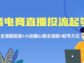 抖音电商直播投流起号课程 巨量千川全流程投放+小店随心推全流程+起号方式