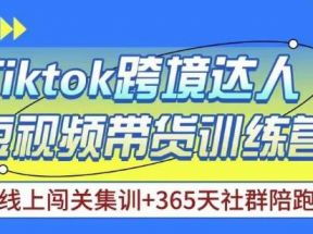 Tiktok海外精选联盟短视频带货百单训练营，带你快速成为Tiktok带货达人