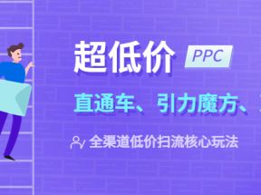 超低价·ppc—“直通车、引力魔方、万相台”全渠道·低价扫流核心玩法