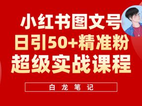 小红书图文号日引50+精准流量，超级实战的小红书引流课，非常适合新手  