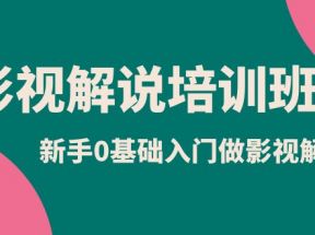 影视解说实战培训班，新手0基础入门做影视解说（10节视频课）