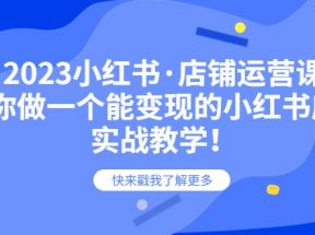 小红书·店铺运营课，教你做一个能变现的小红书店铺，20节-实战教学