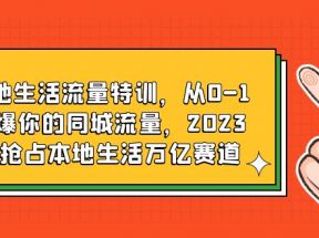 本地生活流量特训，从0-1引爆你的同城流量，2023年抢占本地生活万亿赛道