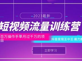 短视频流量训练营：百万操作手单月过千万的项目：抖音变现王中王 能力超强