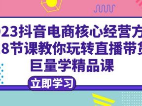 2023抖音电商核心经营方法：18节课教你玩转直播带货，巨量学精品课