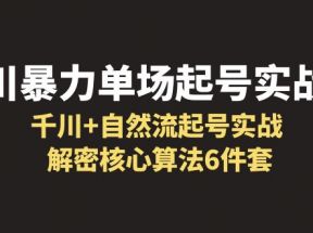 千川暴力单场·起号实战课：千川+自然流起号实战， 解密核心算法6件套