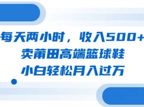 每天两小时，收入500+，卖莆田高端篮球鞋，小白轻松月入过万（教程+素材）