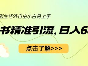 小红书精准引流，小白日入600+，轻松实现副业经济自由（教程+1153G资源）