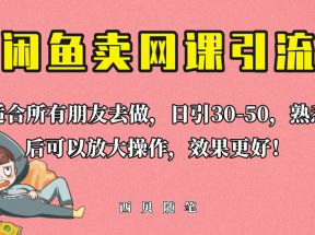 外面这份课卖 698，闲鱼卖网课引流创业粉，新手也可日引50+流量