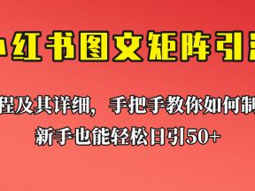 新手也能日引50+的小红书图文矩阵引流法！超详细理论+实操的课程助你流量源源不断