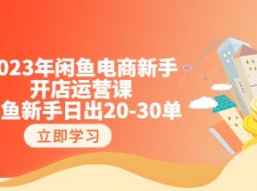 2023年闲鱼电商新手开店运营课：闲鱼新手日出20-30单（18节-实战干货）