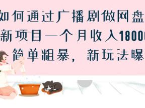 如何通过广播剧做网盘拉新项目一个月收入18000+，简单粗暴，新玩法曝光