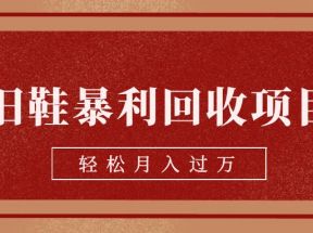 旧鞋暴利回收项目，轻松月入过万【回收渠道+详细教学视频】