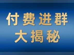 付费进群大揭秘，零基础也轻松日入500+，学会后玩转市面上50%以上的项目