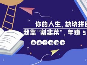 某高赞电子书《你的 人生，缺块 拼图——我靠“割韭菜”，年赚 500 万》