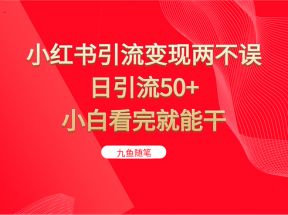 小红书引流变现两不误，日引流50+，小白看完就能干