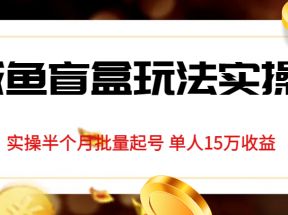 独家首发咸鱼盲盒玩法实操，半个月批量起号单人15万收益揭秘