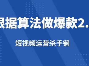 短视频运营杀手锏-根据算法数据反馈针对性修改视频做爆款【2.0】