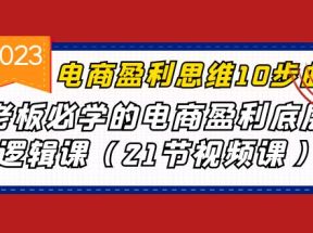 电商盈利-思维10步曲，老板必学的电商盈利底层逻辑课（21节视频课）