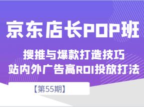 京东店长POP班【第55期】，京东搜推与爆款打造技巧，站内外广告高ROI投放打法