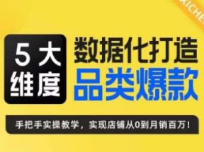 5大维度，数据化打造电商品类爆款特训营，一套高效运营爆款方法论