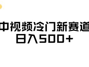 中视频冷门新赛道，日入500+，做的人少 三天之内必起号