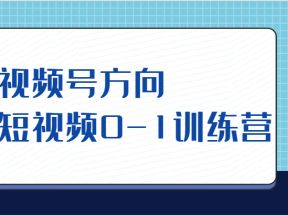 视频号方向，短视频0-1训练营（10节直播课程）